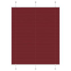 Store pliss&eacute; rouge bordeaux 105x100 cm largeur du tissu 104,4cm alsavelo