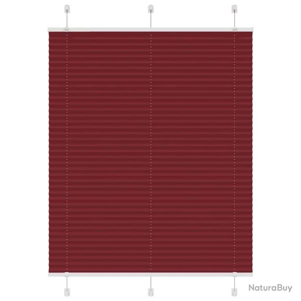Store pliss� rouge bordeaux 105x100 cm largeur du tissu 104,4cm alsavelo