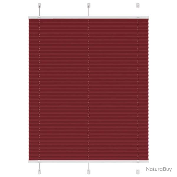 Store pliss� rouge bordeaux 105x150 cm largeur du tissu 104,4cm alsavelo