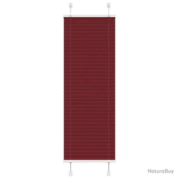 Store pliss� rouge bordeaux 40x150 cm largeur du tissu 39,4 cm alsavelo