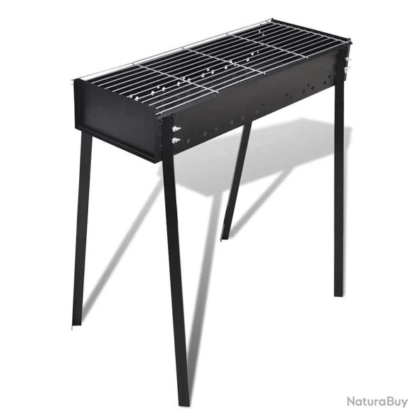 Support de barbecue au charbon de bois Carr� 75x28 cm alsavelo