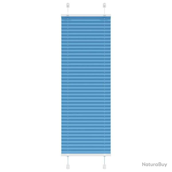 Store pliss� bleu 40x100 cm largeur du tissu 39,4 cm polyester alsavelo