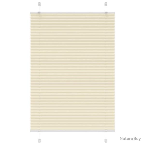 Store pliss� cr�me 100x100 cm largeur du tissu 99,4cm polyester alsavelo