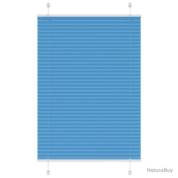 Store pliss� bleu 95x150 cm largeur du tissu 94,4 cm polyester alsavelo