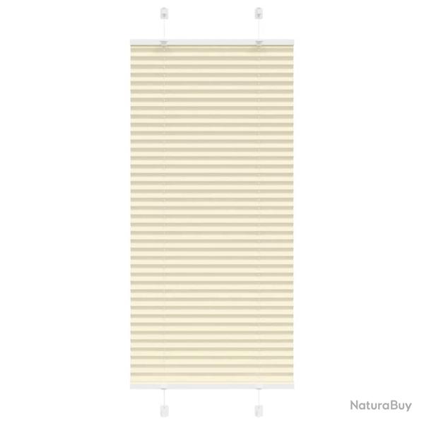Store pliss� cr�me 55x100 cm largeur du tissu 54,4 cm polyester alsavelo