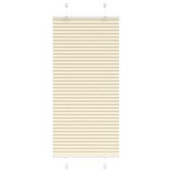 Store pliss&eacute; cr&egrave;me 65x100 cm largeur du tissu 64,4 cm polyester alsavelo