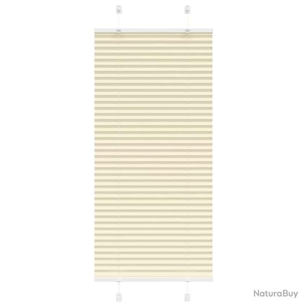 Store pliss� cr�me 60x100 cm largeur du tissu 59,4 cm polyester alsavelo