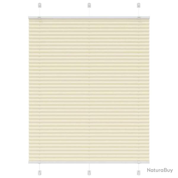 Store pliss� cr�me 105x100cm largeur du tissu 104,4cm polyester alsavelo