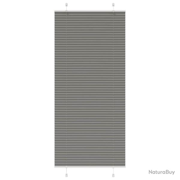 Store pliss� anthracite 90x200 cm largeur du tissu 89,4 cm alsavelo