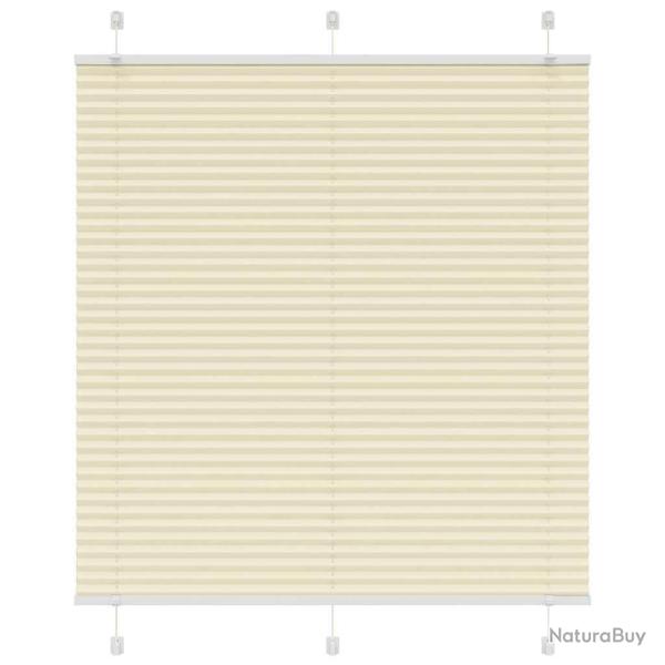 Store pliss� cr�me 120x150cm largeur du tissu 119,4cm polyester alsavelo