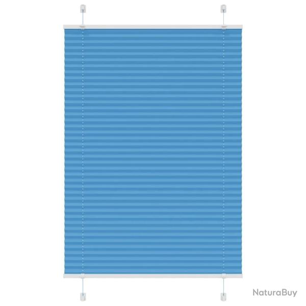 Store pliss� bleu 100x150 cm largeur du tissu 99,4cm polyester alsavelo