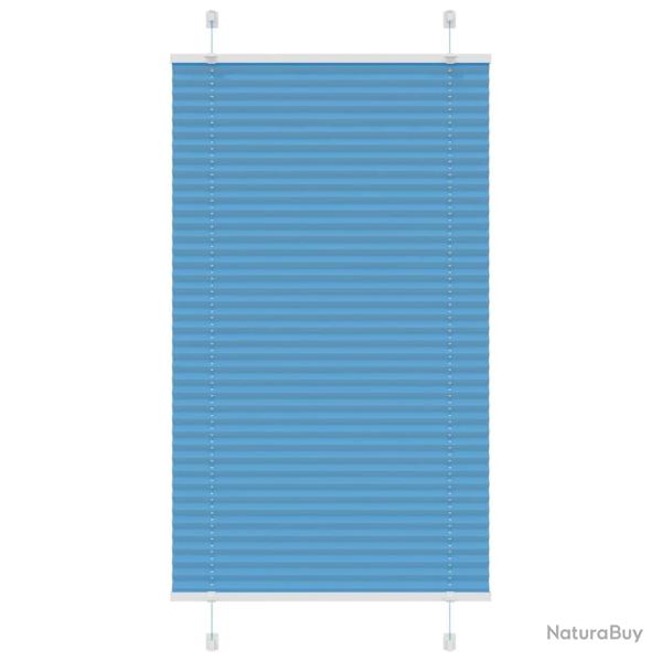 Store pliss� bleu 70x150 cm largeur du tissu 69,4 cm polyester alsavelo