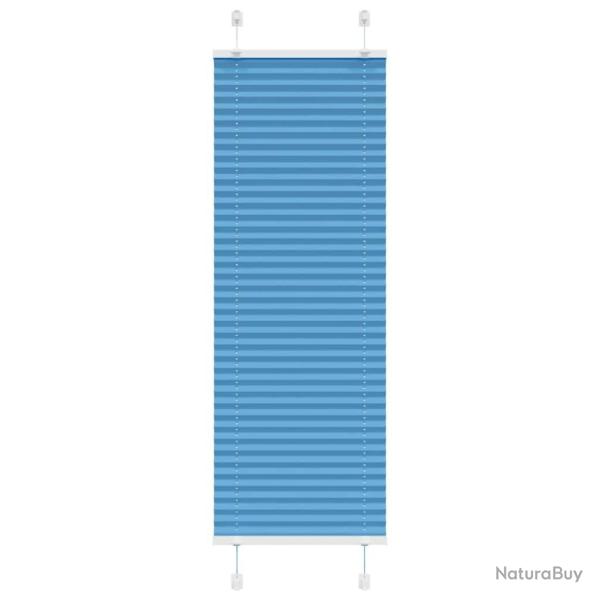 Store pliss� bleu 50x150 cm largeur du tissu 49,4 cm polyester alsavelo