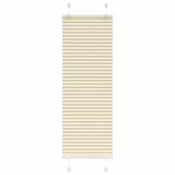 Store pliss&eacute; cr&egrave;me 40x150 cm largeur du tissu 39,4 cm polyester alsavelo