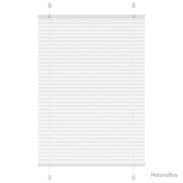 Store pliss� blanc 90x150 cm largeur du tissu 89,4 cm polyester alsavelo
