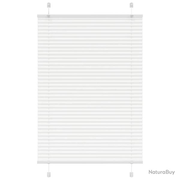 Store pliss� blanc 95x100 cm largeur du tissu 94,4 cm polyester alsavelo