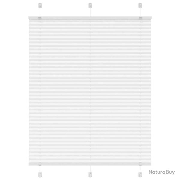 Store pliss� blanc 105x150cm largeur du tissu 104,4cm polyester alsavelo