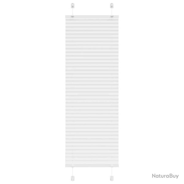 Store pliss� blanc 40x100 cm largeur du tissu 39,4 cm polyester alsavelo
