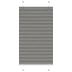 Store pliss&eacute; anthracite 75x150 cm largeur du tissu 74,4 cm alsavelo