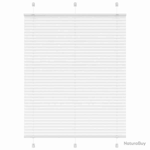 Store pliss� blanc 110x150cm largeur du tissu 109,4cm polyester alsavelo