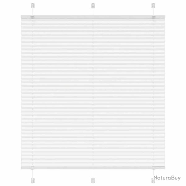 Store pliss� blanc 115x100cm largeur du tissu 114,4cm polyester alsavelo