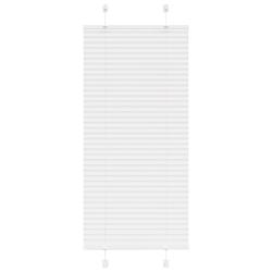 Store pliss&eacute; blanc 65x150 cm largeur du tissu 64,4 cm polyester alsavelo