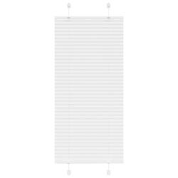 Store pliss&eacute; blanc 65x100 cm largeur du tissu 64,4 cm polyester alsavelo