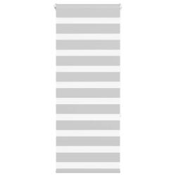 Store z&egrave;bre gris clair largeur du tissu 50,9 cm polyester alsavelo