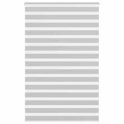 Store z&egrave;bre gris clair largeur du tissu 135,9 cm polyester alsavelo