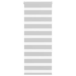 Store z&egrave;bre gris clair largeur du tissu 60,9 cm polyester alsavelo