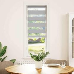 Store z&egrave;bre gris clair largeur du tissu 35,9 cm polyester alsavelo