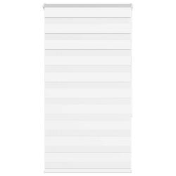 Store z&egrave;bre blanc 80x150 cm largeur du tissu 75,9 cm polyester alsavelo