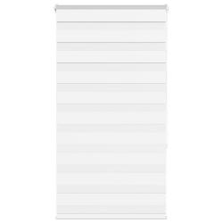 Store z&egrave;bre blanc 90x150 cm largeur du tissu 85,9 cm polyester alsavelo