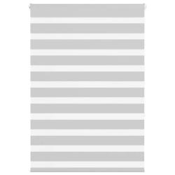 Store z&egrave;bre gris clair largeur du tissu 110,9 cm polyester alsavelo