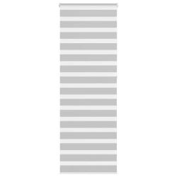 Store z&egrave;bre gris clair largeur du tissu 85,9 cm polyester alsavelo