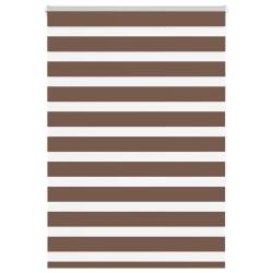 Store z&egrave;bre marron 115x150cm largeur du tissu 110,9cm polyester alsavelo