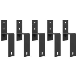 Supports de d&eacute;rivation pour portes de grange 5 pcs rails plats