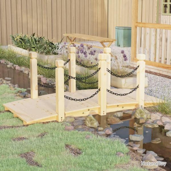 Pont de jardin avec garde-corps en cha�ne bois massif �pic�a