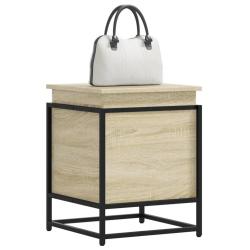 Bo&icirc;te de rangement avec couvercle ch&ecirc;ne sonoma bois ing&eacute;nierie