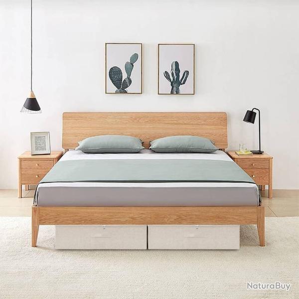 Bo�tes de rangement 2 pcs Tissu 70x40x18 cm Cr�me