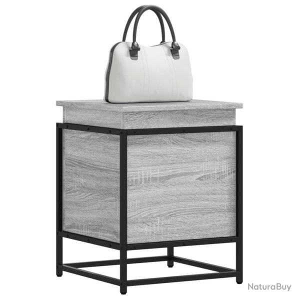 Bo�te de rangement avec couvercle sonoma gris bois d'ing�nierie