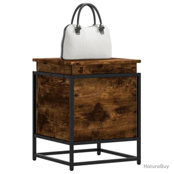 Bo�te de rangement avec couvercle ch�ne fum� bois d'ing�nierie