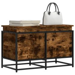 Bo&icirc;te de rangement avec couvercle ch&ecirc;ne fum&eacute; bois d'ing&eacute;nierie