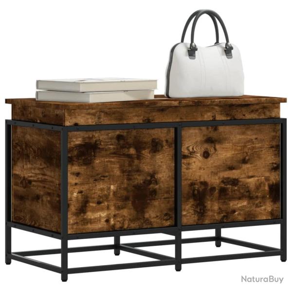 Bo�te de rangement avec couvercle ch�ne fum� bois d'ing�nierie