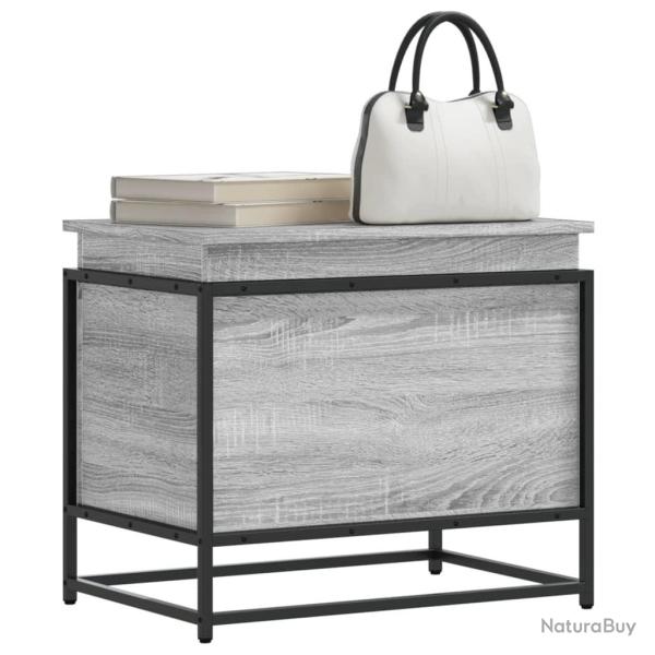 Bo�te de rangement avec couvercle sonoma gris bois d'ing�nierie