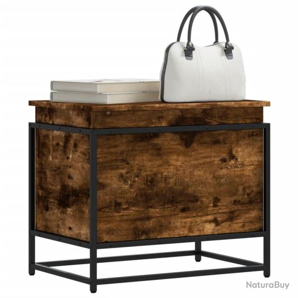 Bo�te de rangement avec couvercle ch�ne fum� bois d'ing�nierie