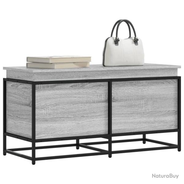 Bo�te de rangement avec couvercle sonoma gris bois d'ing�nierie