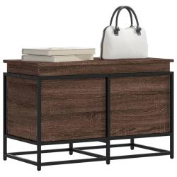 Bo&icirc;te de rangement avec couvercle ch&ecirc;ne marron bois ing&eacute;nierie alsavelo