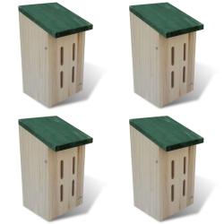 Set de 4 maisons pour paillons 14 x 15 x 22 cm alsavelo