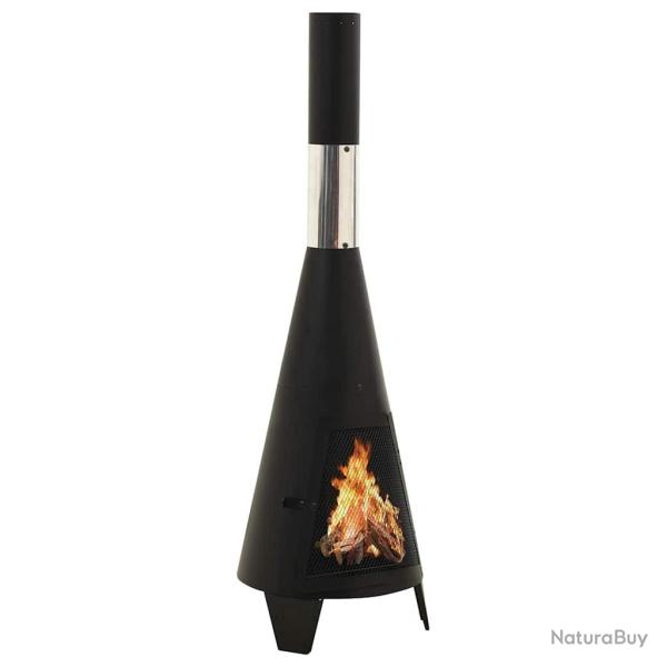 Po�le de jardin avec tisonnier 38x38x122 cm Acier alsavelo